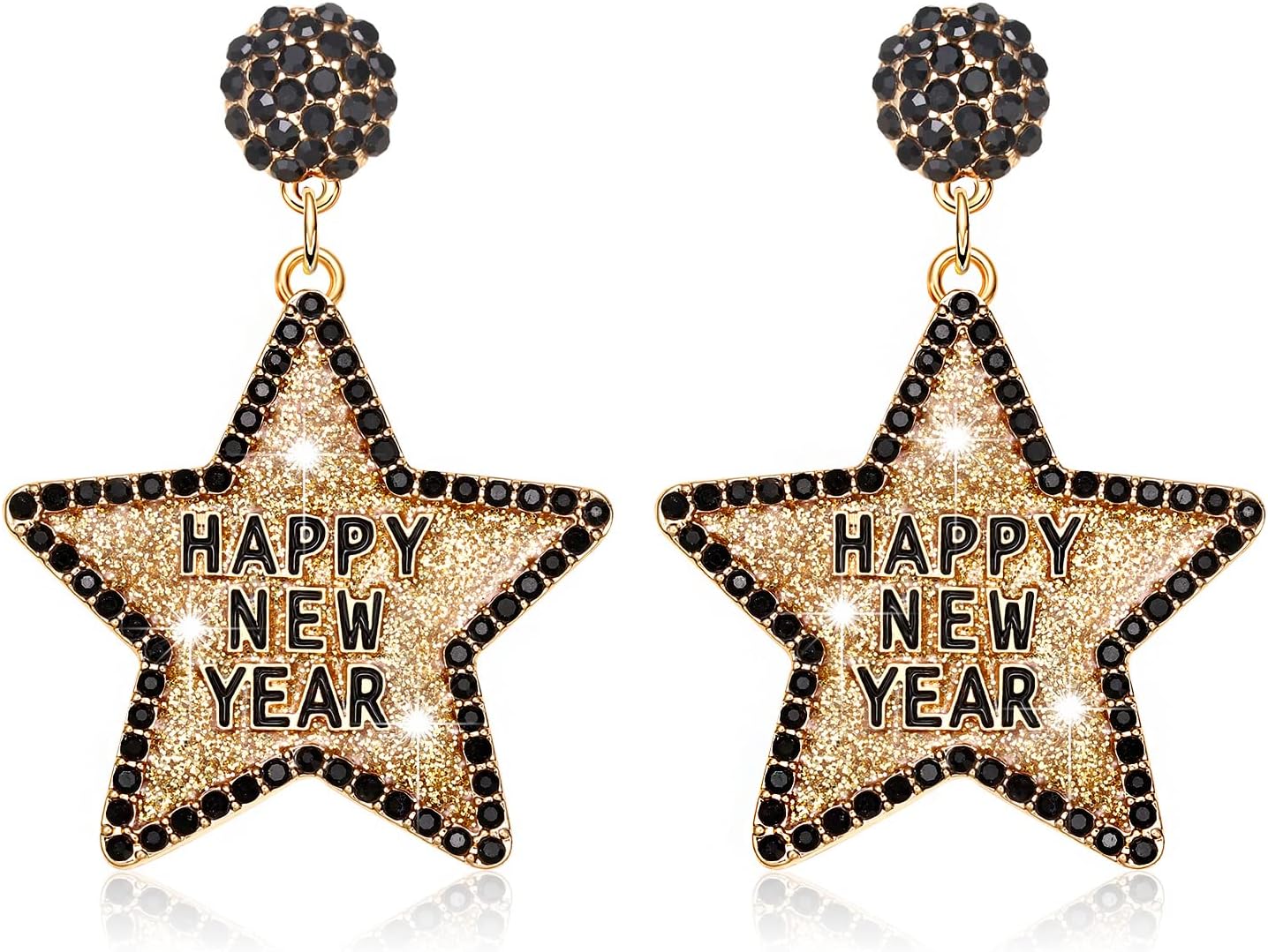Happy New Year Earrings Festive Party Jewelry Gifts