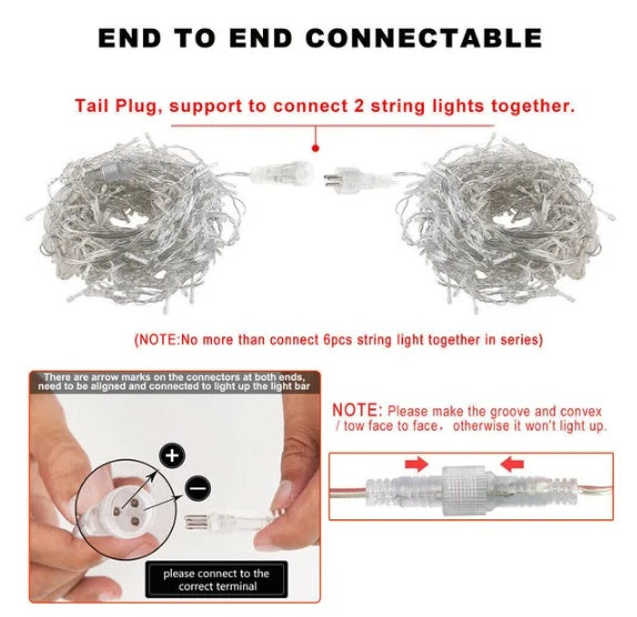 Curtain Icicle LED Fairy Lights