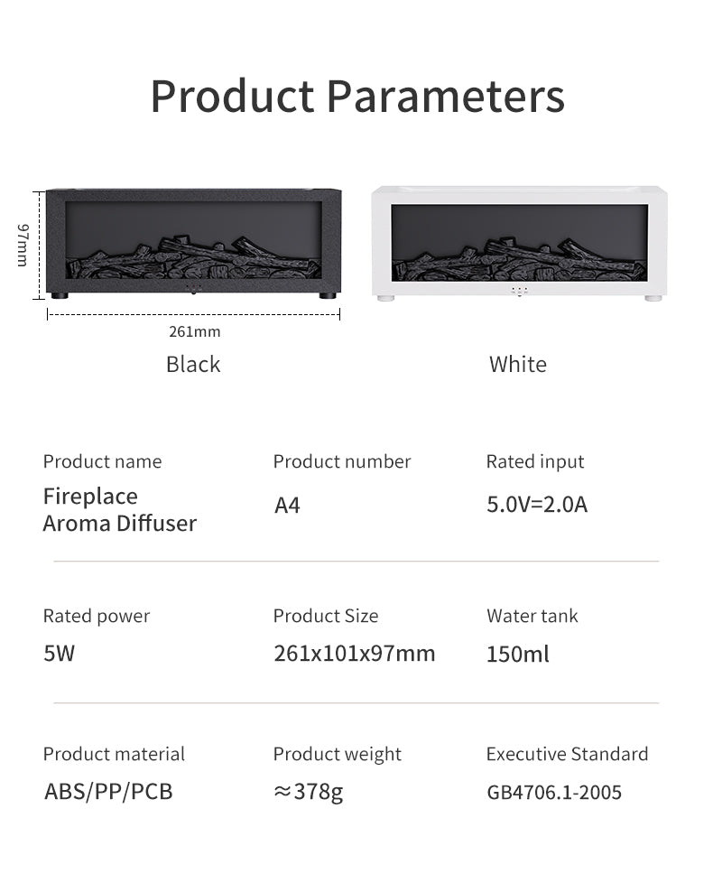 Warm Fireplace Simulation Aromatherapy