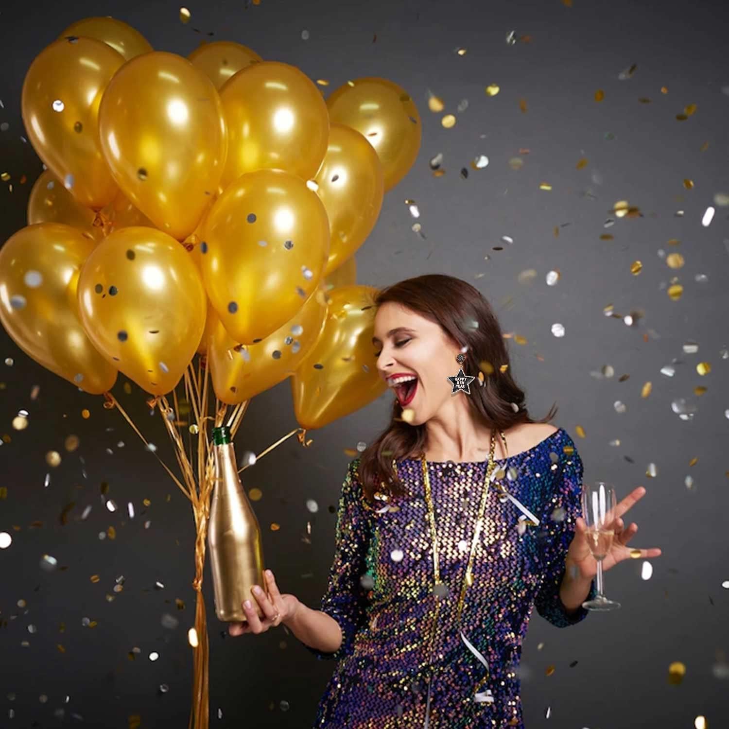 Happy New Year Earrings Festive Party Jewelry Gifts