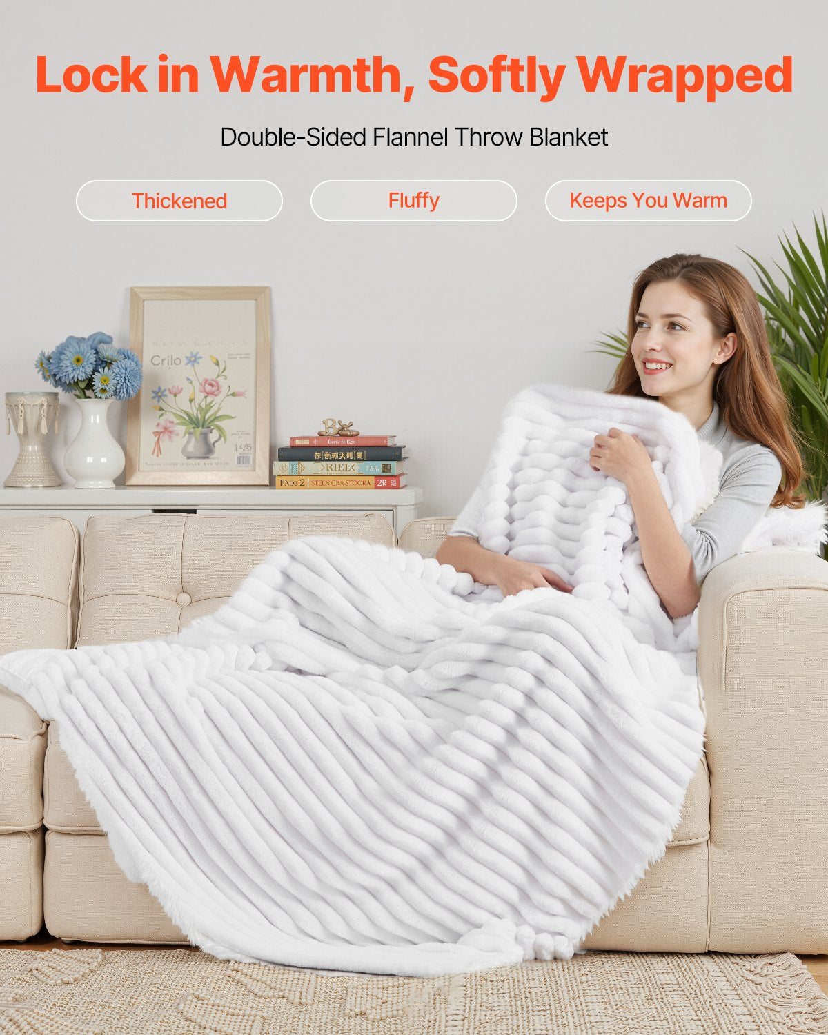 Ultra Cozy Plush Throw Blanket - Soft & Warm Winter Comfort