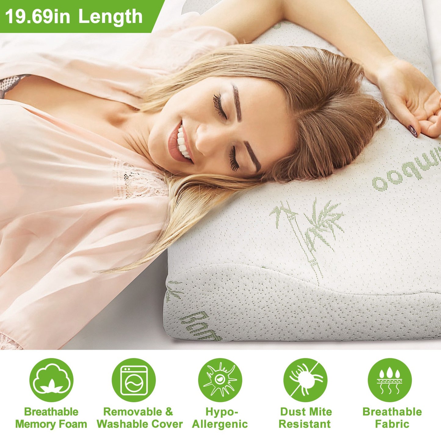 Bamboo Memory Foam Sleep Pillow